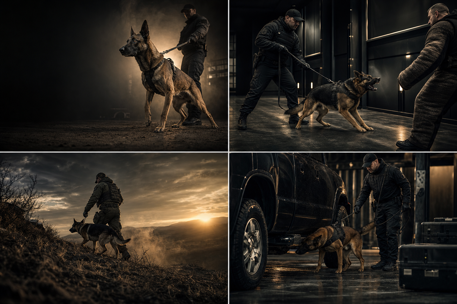 European grade working K9 with handler