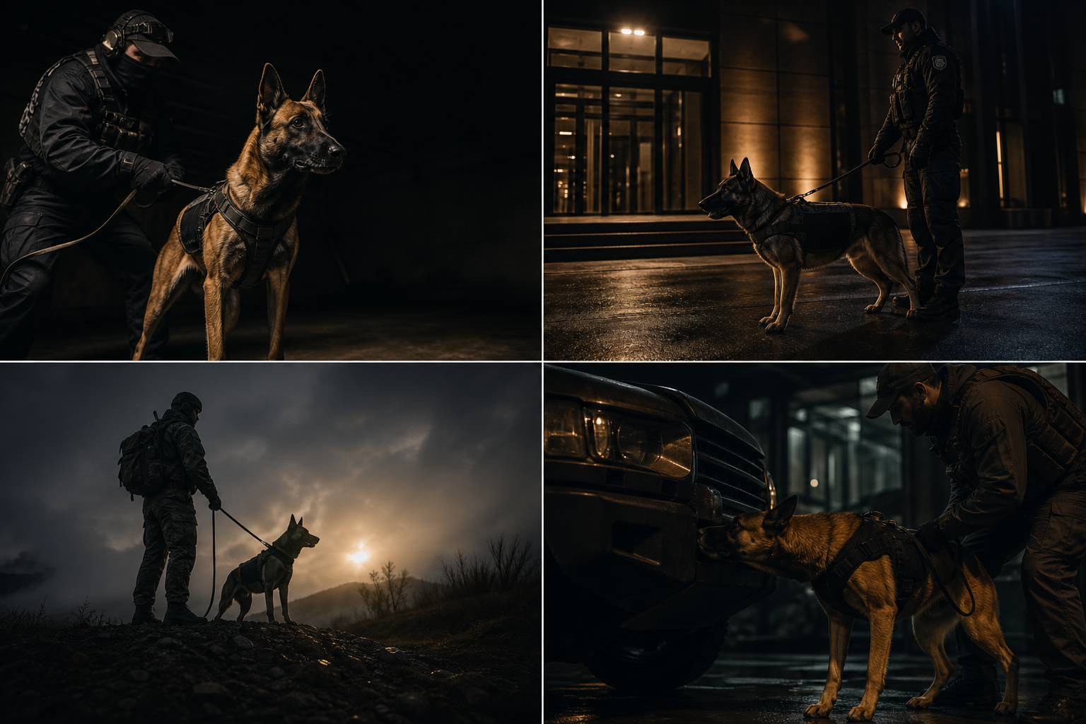 Private security working K9